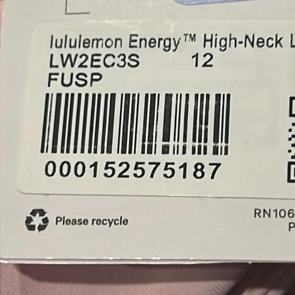 LULULEMON ENERGY HIGH-NECK LONG LINE BRA ZIP IN FRONT LIGHT PINK COLOR NWT